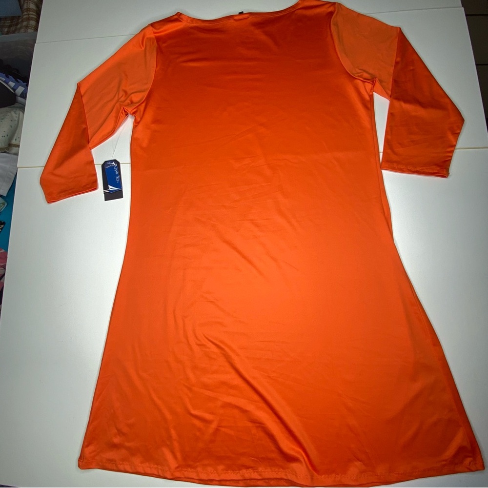 Nautica Dress sz Medium Orange UPF 30 - Picture 7 of 7